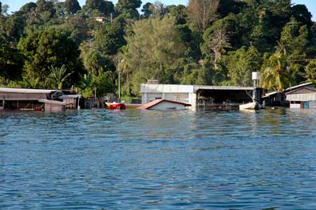tsunami4 After the tsunami: the town of Gizo, Solomon Islands. Photo: John and Tracy, taken from their boat, Prossie Joe